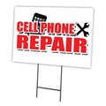 Signmission Cell Phone Repair Yard Sign & Stake outdoor plastic coroplast window, C-1216 Cell Phone Repair C-1216 Cell Phone Repair